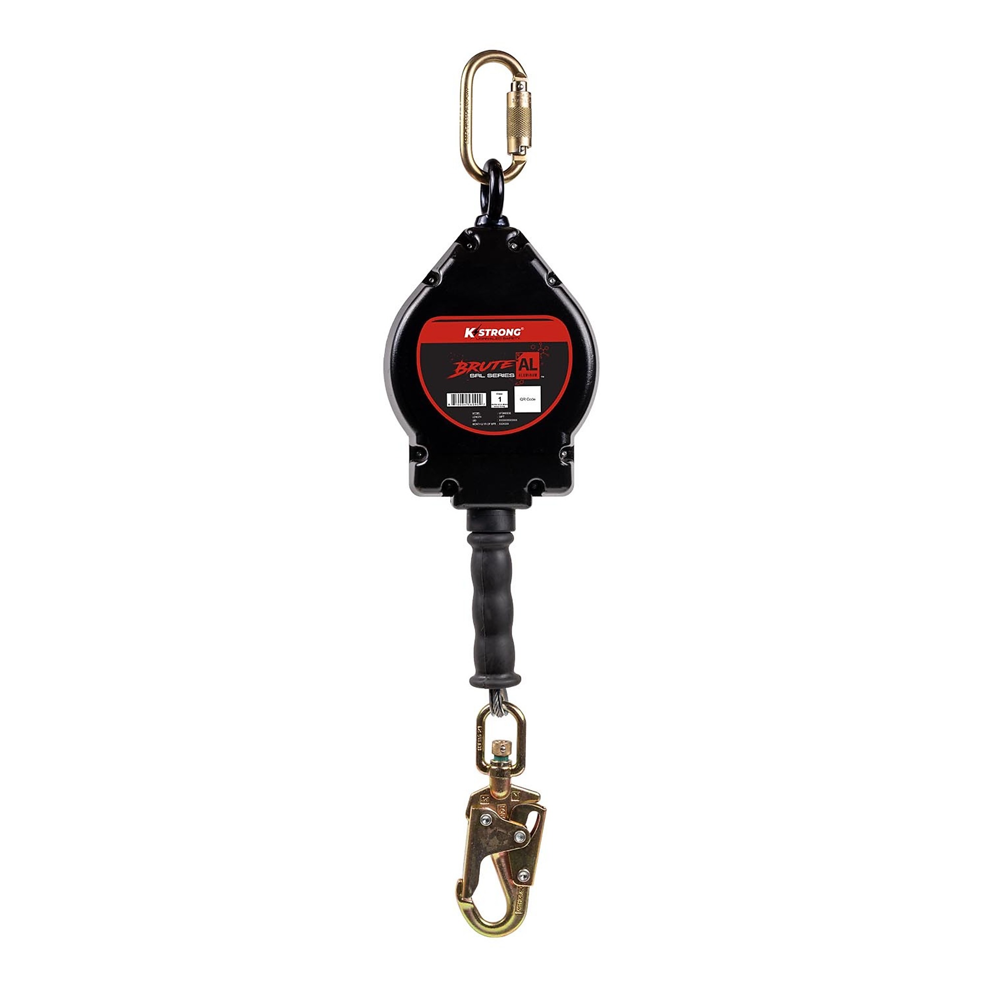 KStrong Brute-AL Self-Retracting Lifeline — 30ft., Aluminum Housing, Galvanized Steel Cable, Snap Hook, Model# UFS480030